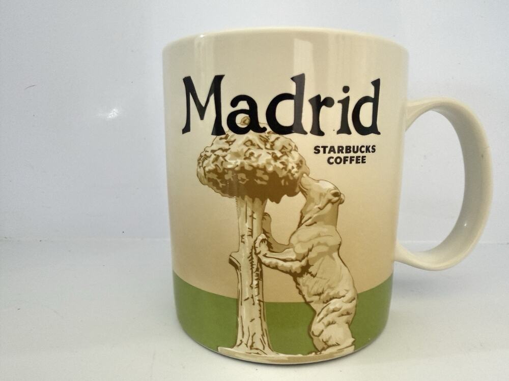Starbucks Collectsble 16oz Madrid Coffee Mug 2014 Green Inside